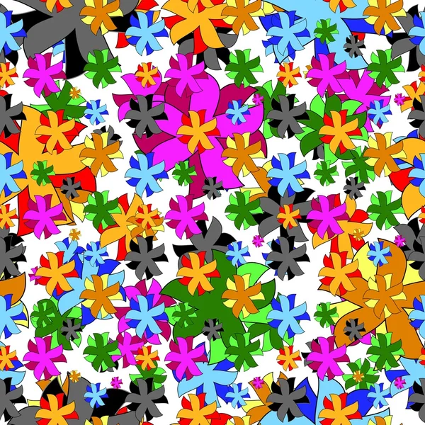 Modèles de fleurs sans couture — Image vectorielle