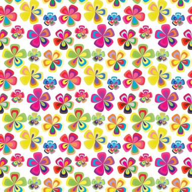 Seamless flower pattern clipart