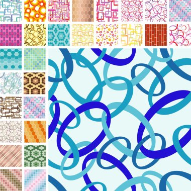 Seamless retro patterns clipart