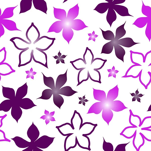 Modèle de fleur sans couture — Image vectorielle