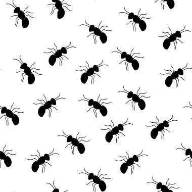 Seamless ant pattern clipart
