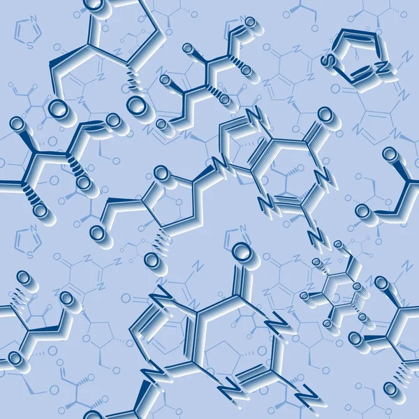 化学のシームレスなパターン — ストックベクタ