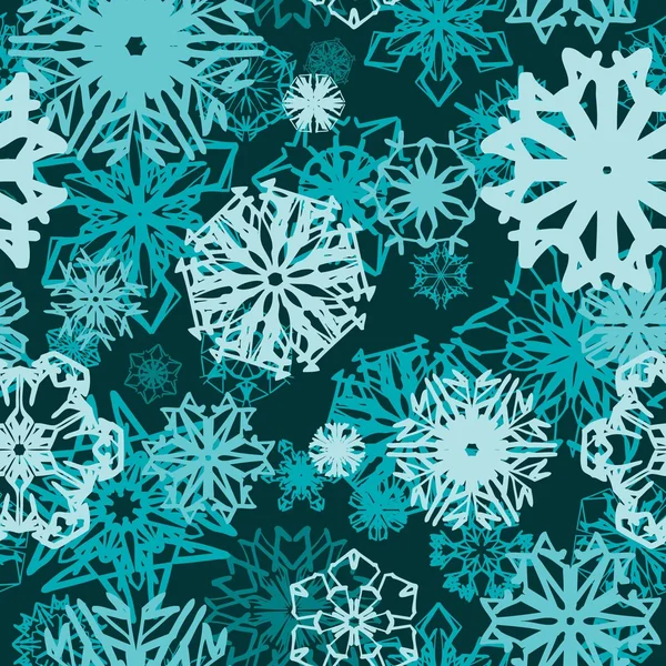 Άνευ ραφής νιφάδα χιονιού μοτίβο — Διανυσματικό Αρχείο