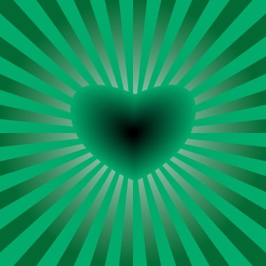 Green heart clipart