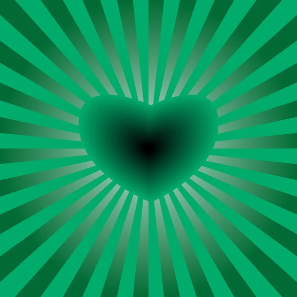 Grünes Herz — Stockvektor