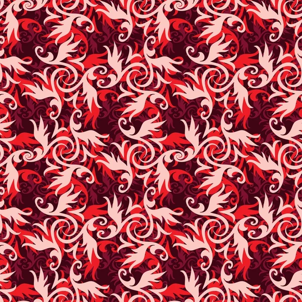 シームレスな花飾りのパターン — ストックベクタ