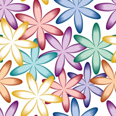Seamless flower pattern clipart