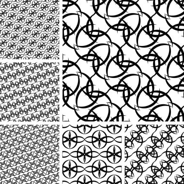 Seamless ornament patterns clipart