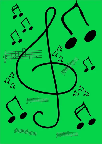 Music note background — Stock Vector