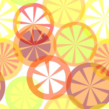 Seamless citrus pattern clipart