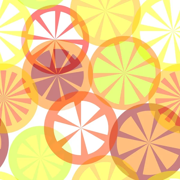 シームレスな柑橘系のパターン — ストックベクタ