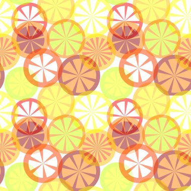 Seamless citrus pattern clipart