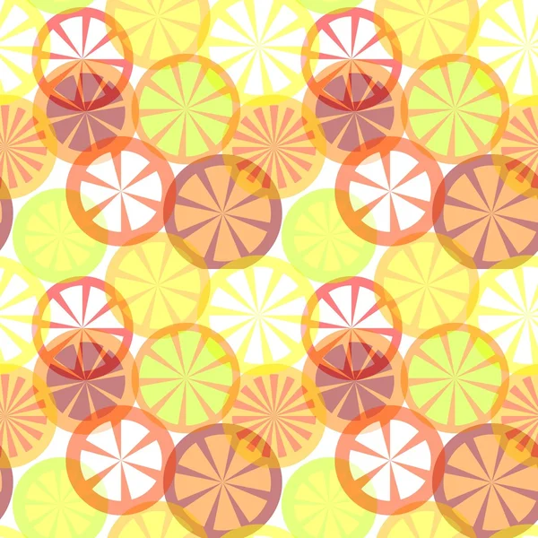 シームレスな柑橘系のパターン — ストックベクタ