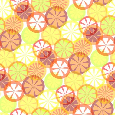 Seamless citrus pattern clipart