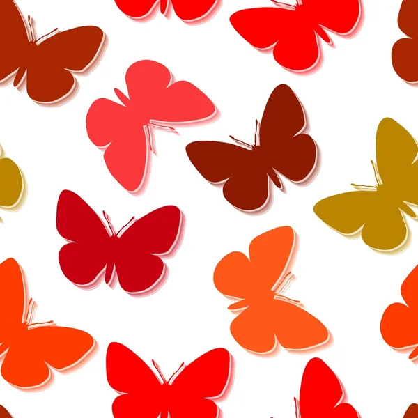 Patrón de mariposa sin costuras — Archivo Imágenes Vectoriales