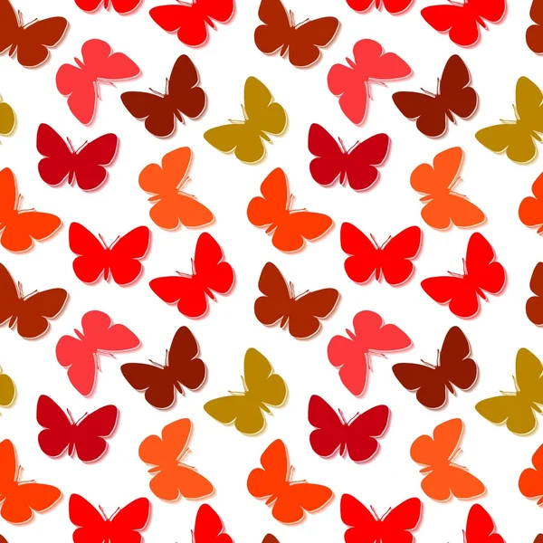 Patrón de mariposa sin costuras — Vector de stock