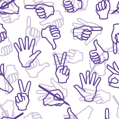 Seamless hand pattern clipart