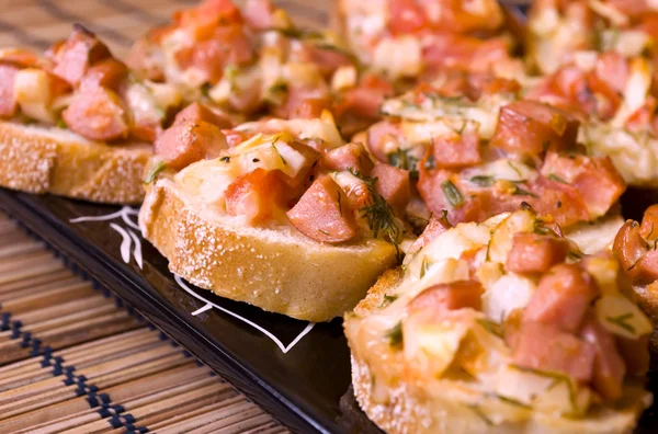 Sanduíches de pizza assada — Fotografia de Stock