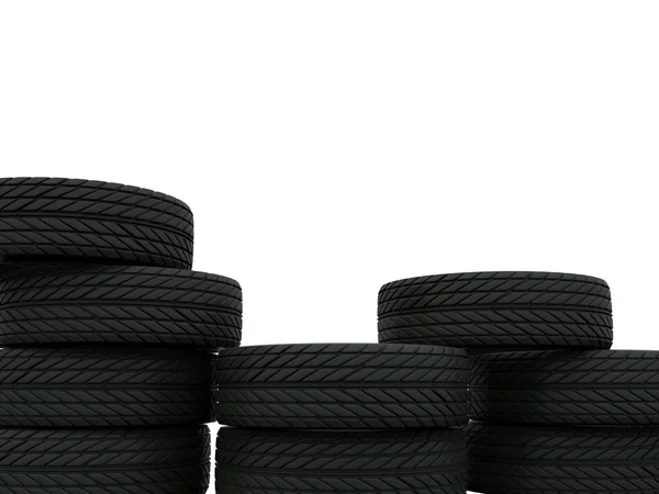 Pyramid of tires — Stock Photo, Image