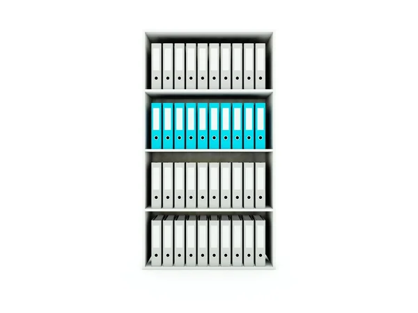 Folders on shelf — Stock Photo, Image