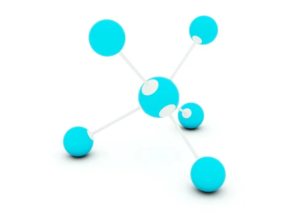 Molécula simple aislada en blanco —  Fotos de Stock