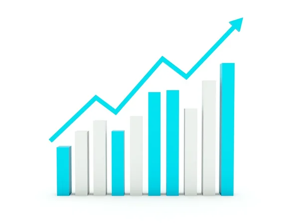 Gráfico de negocios con flecha —  Fotos de Stock