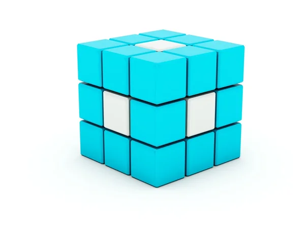 Cubo isolato su bianco — Foto Stock