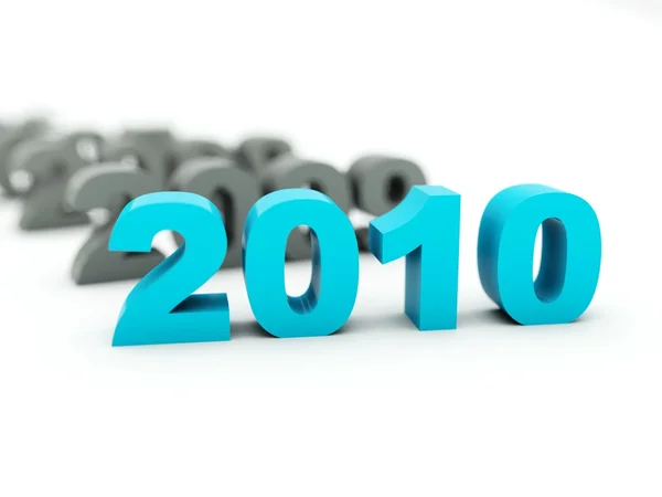 2010 sign op wit — Stockfoto