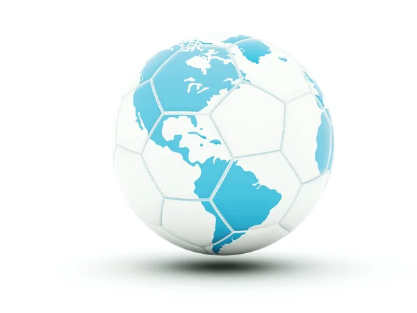 Fútbol wtih mapa del mundo —  Fotos de Stock
