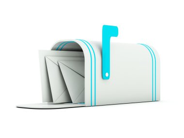 Mailbox with letters clipart