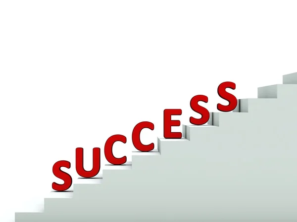 Ordet framgång på trappa — Stockfoto