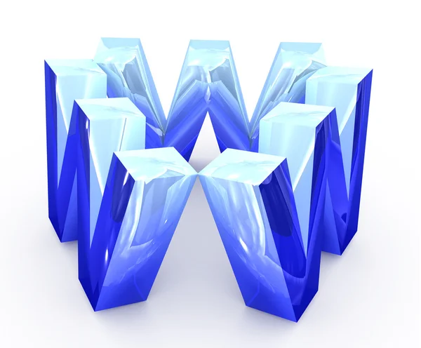 Gelo letras www azuis — Fotografia de Stock