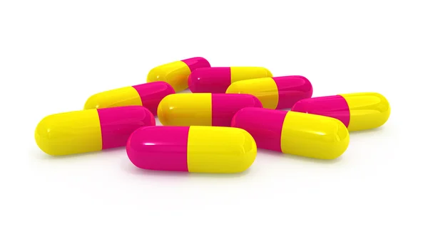 Красочная капсула для таблеток — стоковое фото