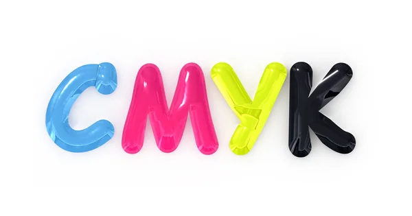 Cmyk letter concept — Stock Photo, Image
