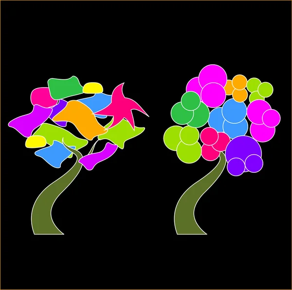 抽象彩色树 — 图库矢量图片
