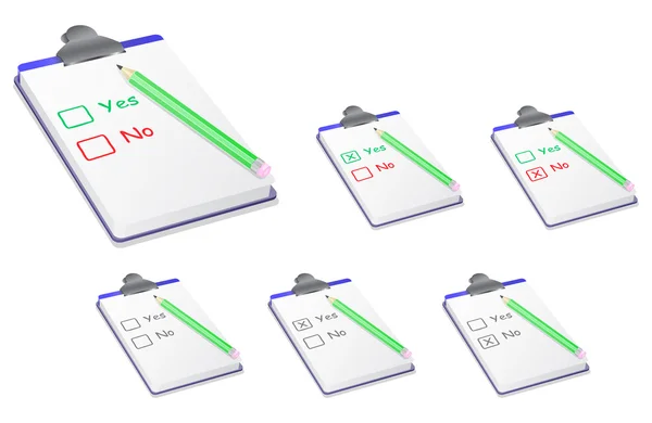 Notepad anteckningsbok och penna — Stock vektor