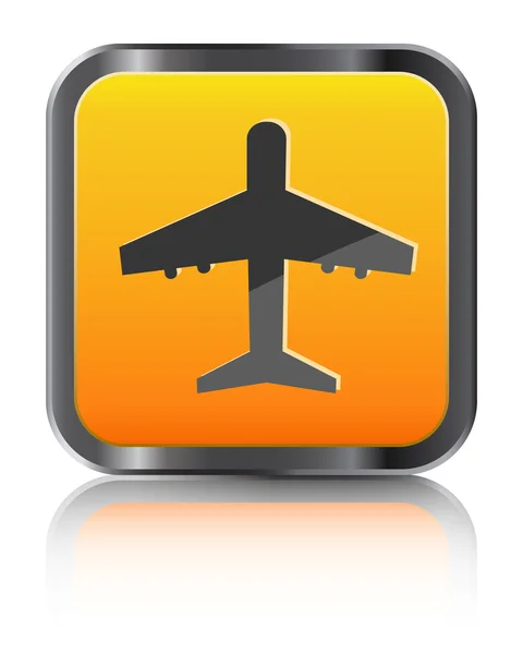 Oranje vliegtuig pictogram — Stockvector