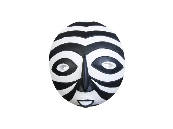 Maschera africana in bianco e nero — Foto Stock