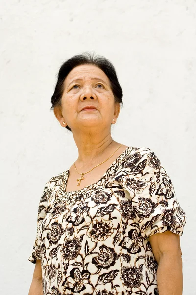 Ασιατικές εθνοτικές ηλικιωμένη γυναίκα — Φωτογραφία Αρχείου