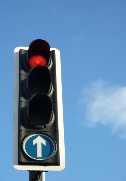Czerwone światło drogowe — Zdjęcie stockowe