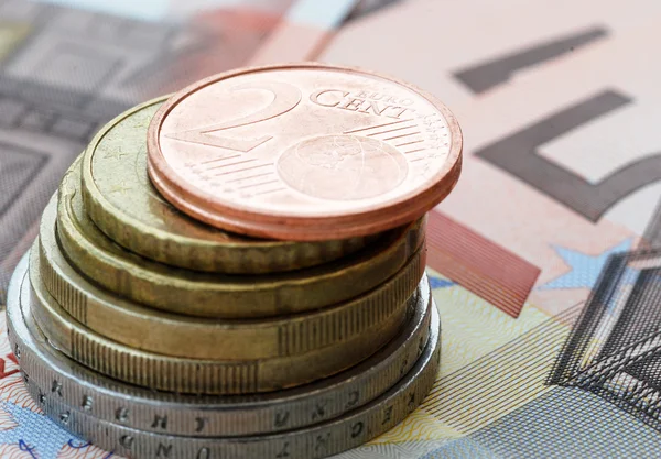 Euro dos centavos — Foto de Stock