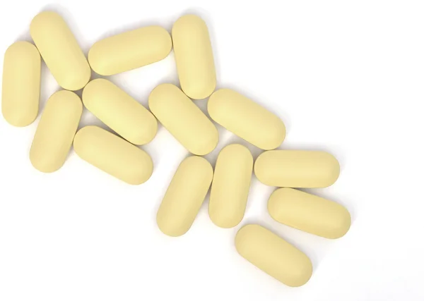 Yellow tablets — Stock Photo, Image