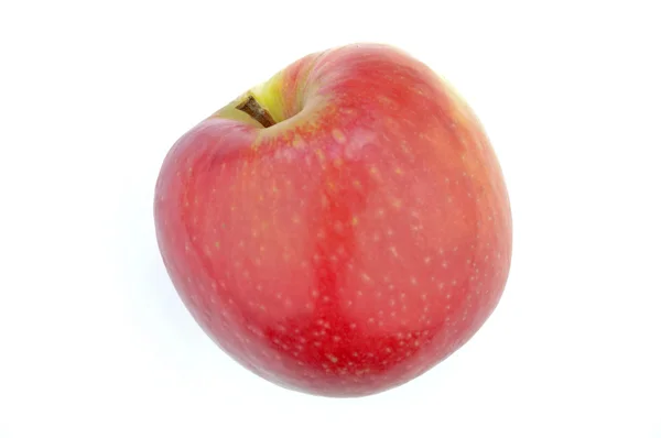 Roter Apfel auf Weiß — Stockfoto