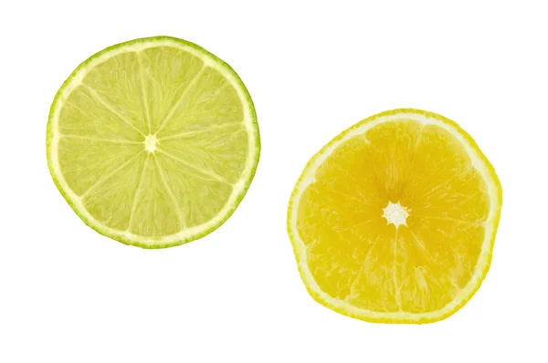 Ломтики лайма и лимона — стоковое фото