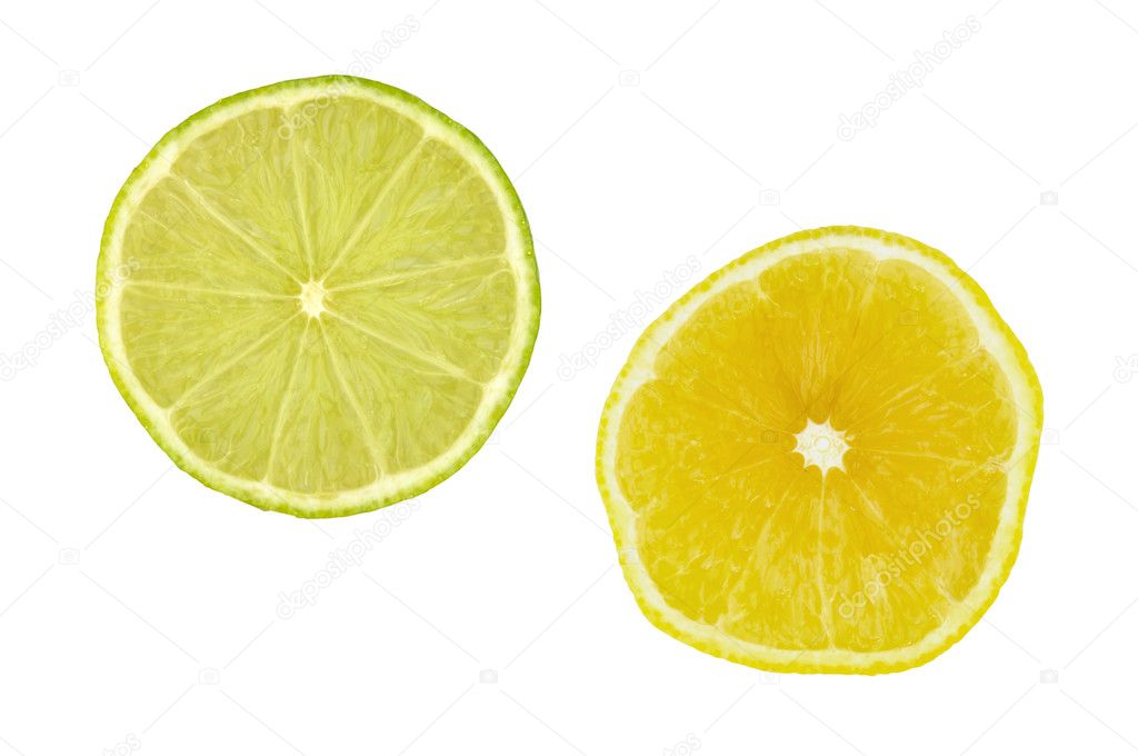 Lime and lemon slices