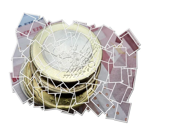 Collage de dinero euro — Foto de Stock
