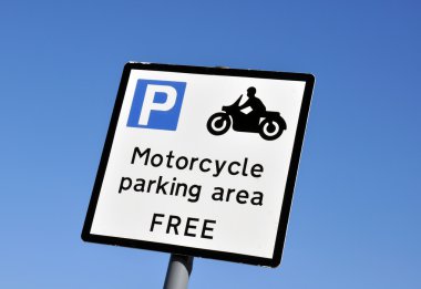 Motorcycle Parking Sign clipart