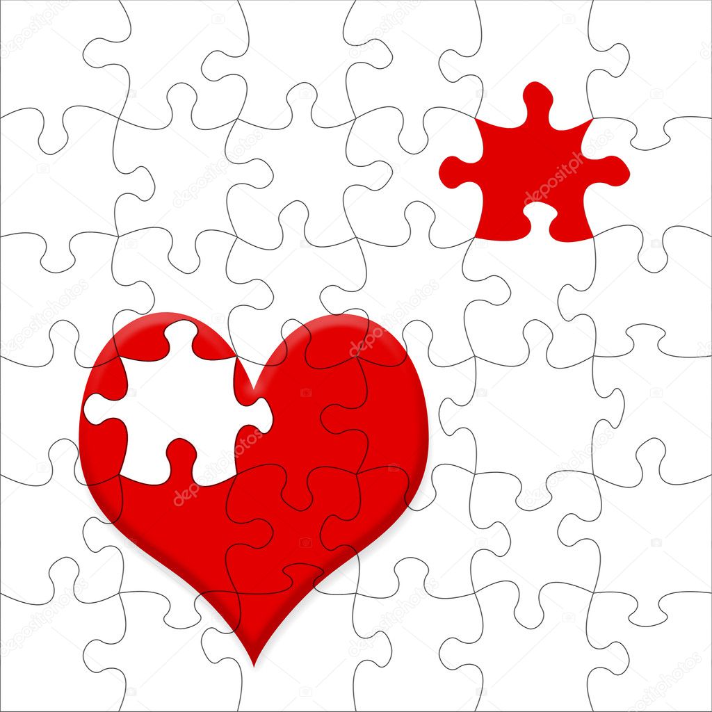 Jigsaw heart
