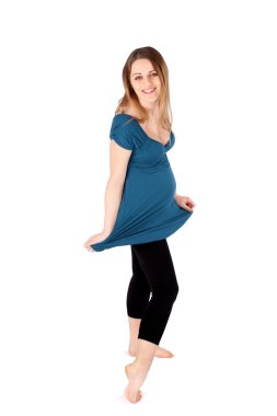 Happy Pregnant Woman Fashion clipart