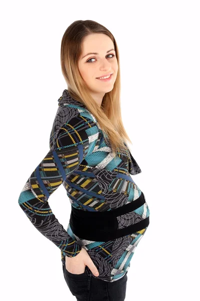 Kobieta w ciąży moda — Zdjęcie stockowe